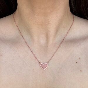 Rose Gold Heart Necklace Kendra Scott